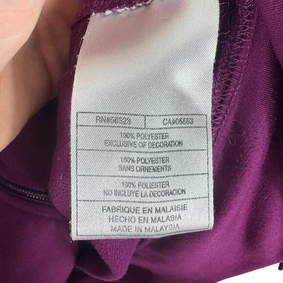 Nike Purple Full Zip Mock Neck Stretchy Athletic Jacket Women's Size XL - Picture 6 of 7